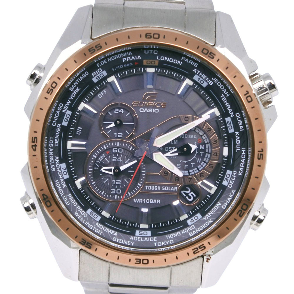 Casio Edifice EQS-500 Stainless Steel Chronograph Watch with Gray Dial, Men's